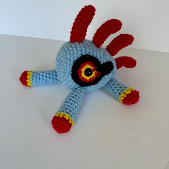 Murloc & Baby Crochet Stuffed Animal World of Warcraft Handmade Plush Gift WOW - Picture 5 of 9